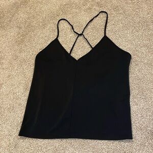 ZARA FLOWY BLACK TANK (SMALL)